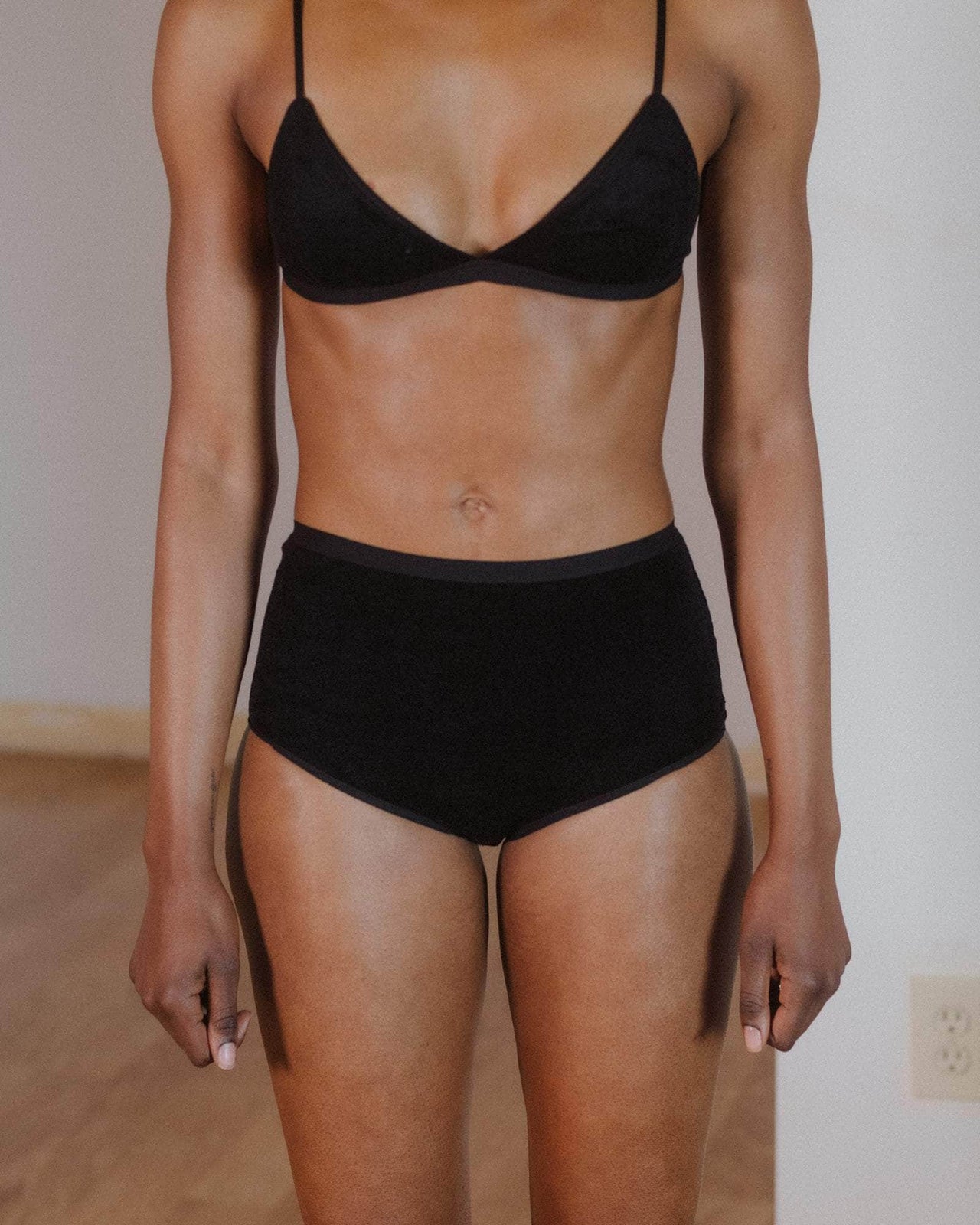 baserange Culotte bell taille haute - Velours Ecovero