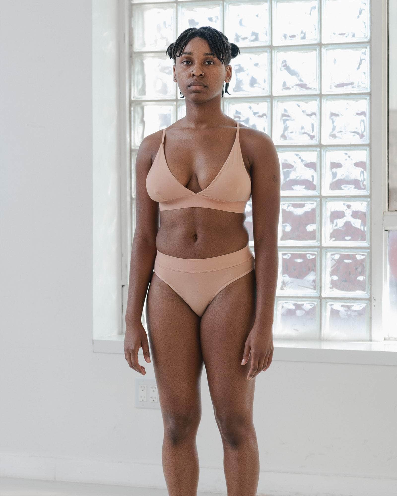 Elastic Bell Pants in Yu rose | Bamboo lyocell | Baserange