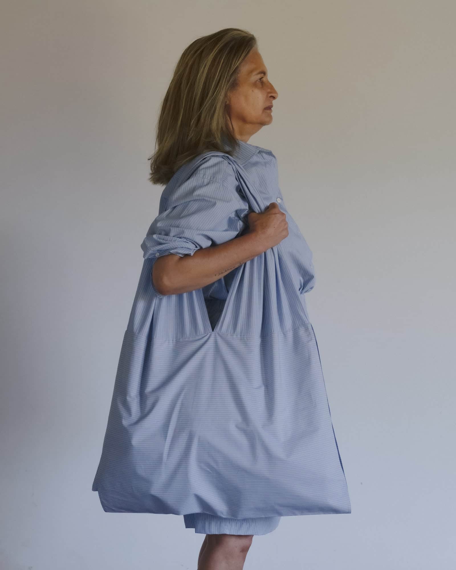 BASERANGE WOVEN BLUE STRIPE / ONE SIZE HALE BAG