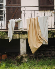 BASERANGE WOVEN BROWN STRIPE / ONE SIZE Yoga Mat Towel