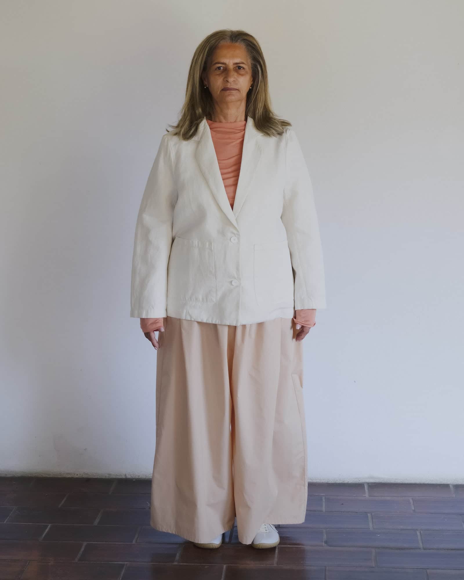 Cable Pants in Andradita sand | Organic cotton poplin | Baserange