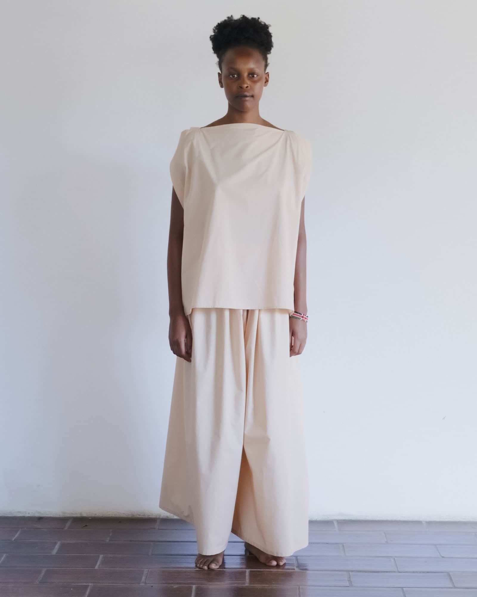 BASERANGE WOVEN CABLE PANTS