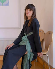 BASERANGE WOVEN DECTI LONG SLEEVE DRESS