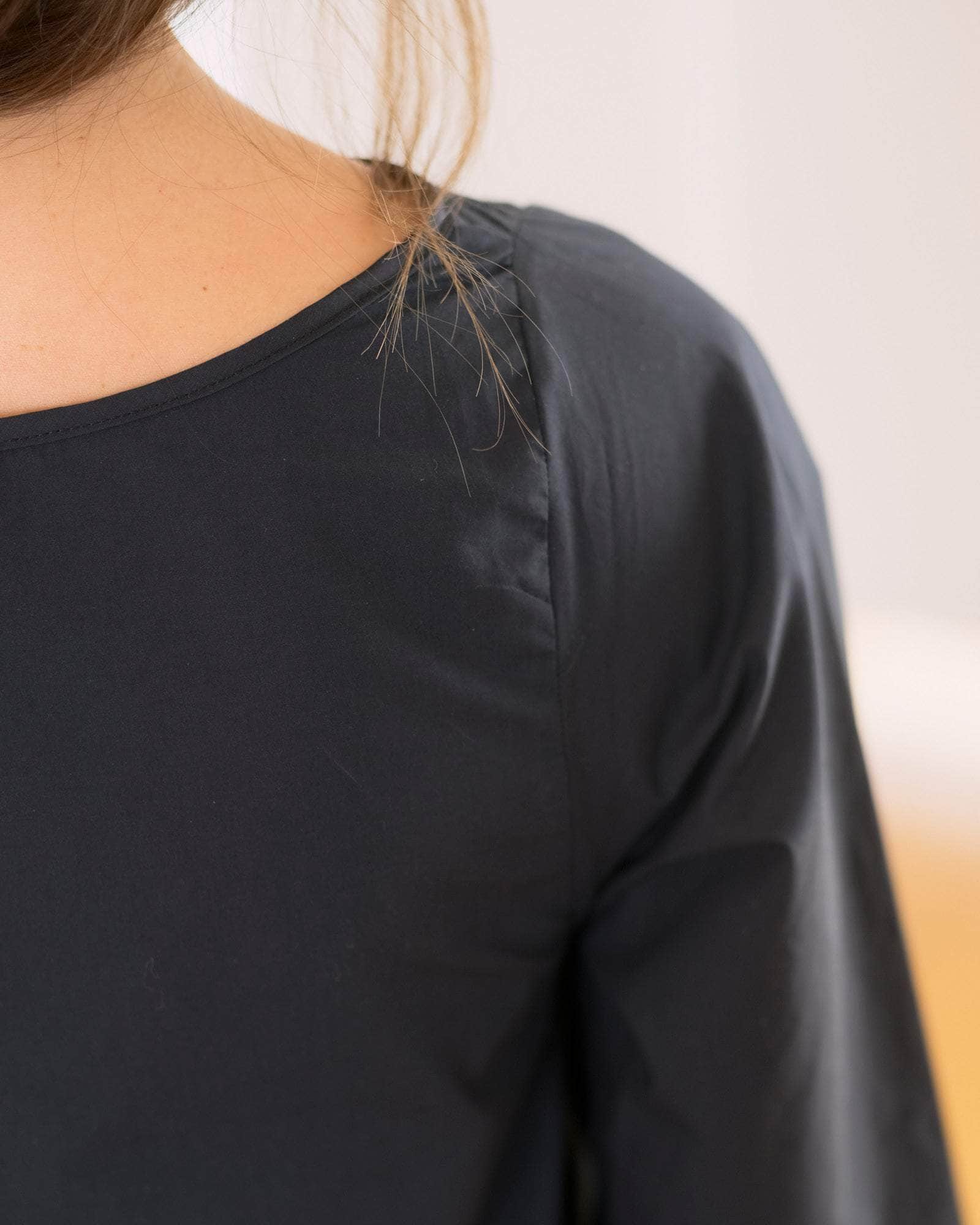 BASERANGE WOVEN DECTI LONG SLEEVE DRESS