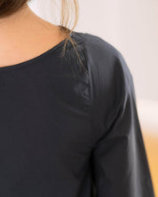 BASERANGE WOVEN DECTI LONG SLEEVE DRESS