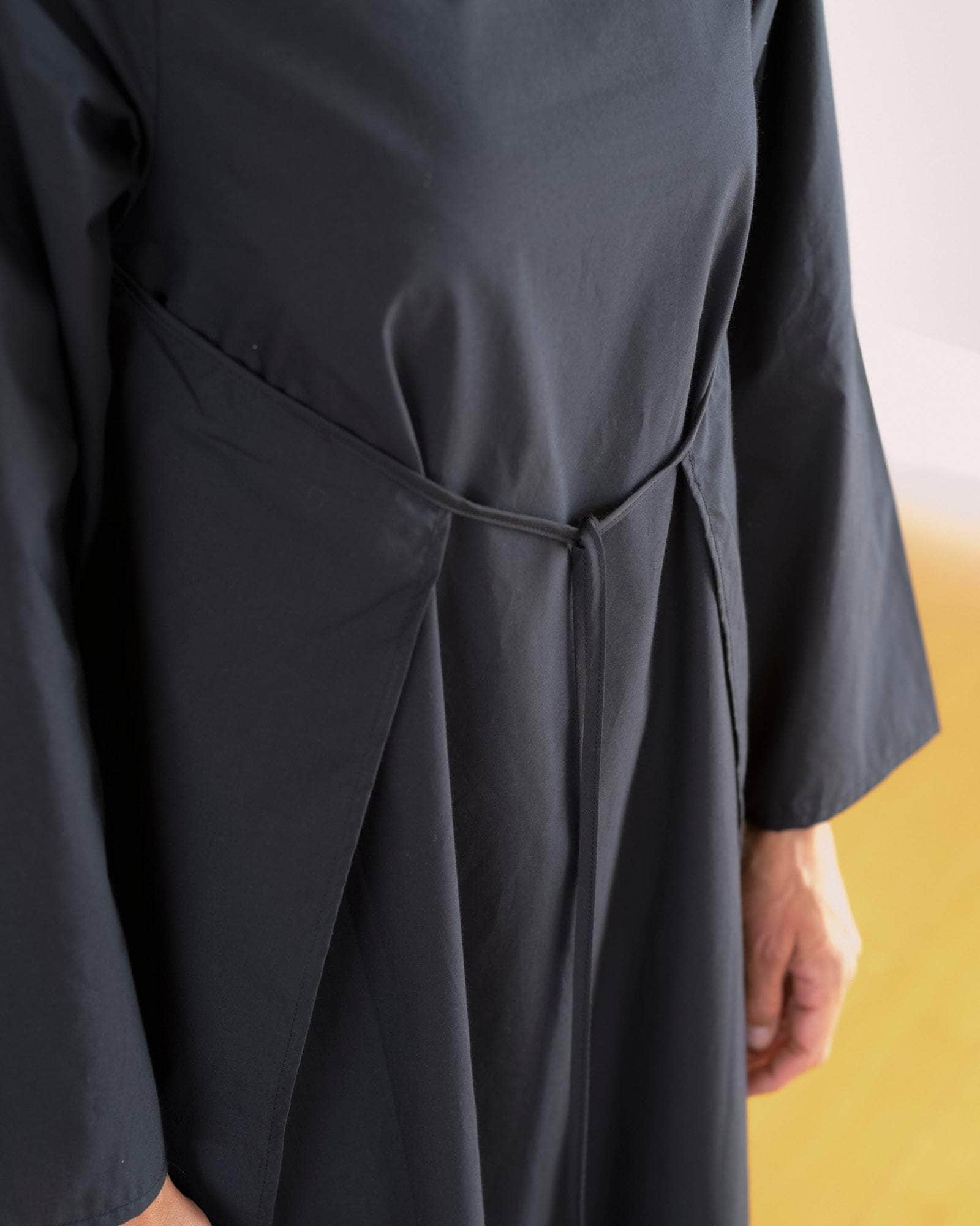 BASERANGE WOVEN DECTI LONG SLEEVE DRESS