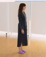 BASERANGE WOVEN DECTI LONG SLEEVE DRESS