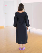 BASERANGE WOVEN DECTI LONG SLEEVE DRESS