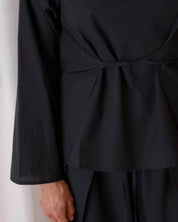 BASERANGE WOVEN DECTI LONG SLEEVE TOP