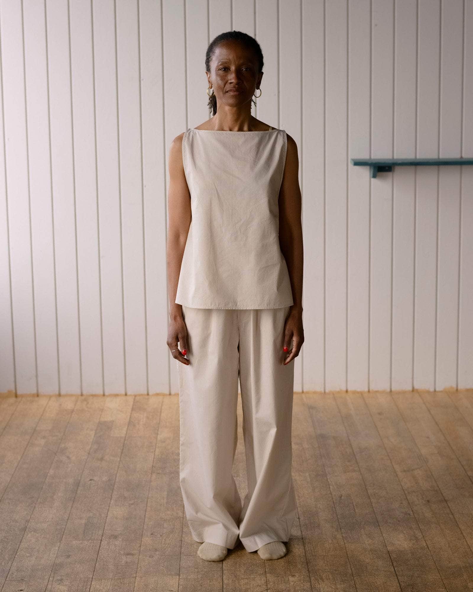 BASERANGE WOVEN DECTI TOP