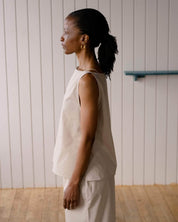 BASERANGE WOVEN DECTI TOP