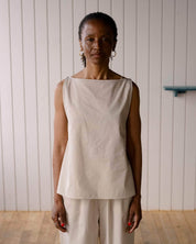 BASERANGE WOVEN DECTI TOP