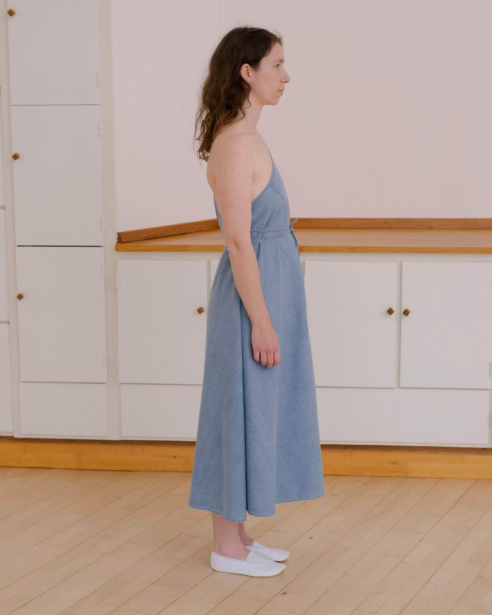 baserange linen dress Rene Dress in Aubergine | Crinkle linen