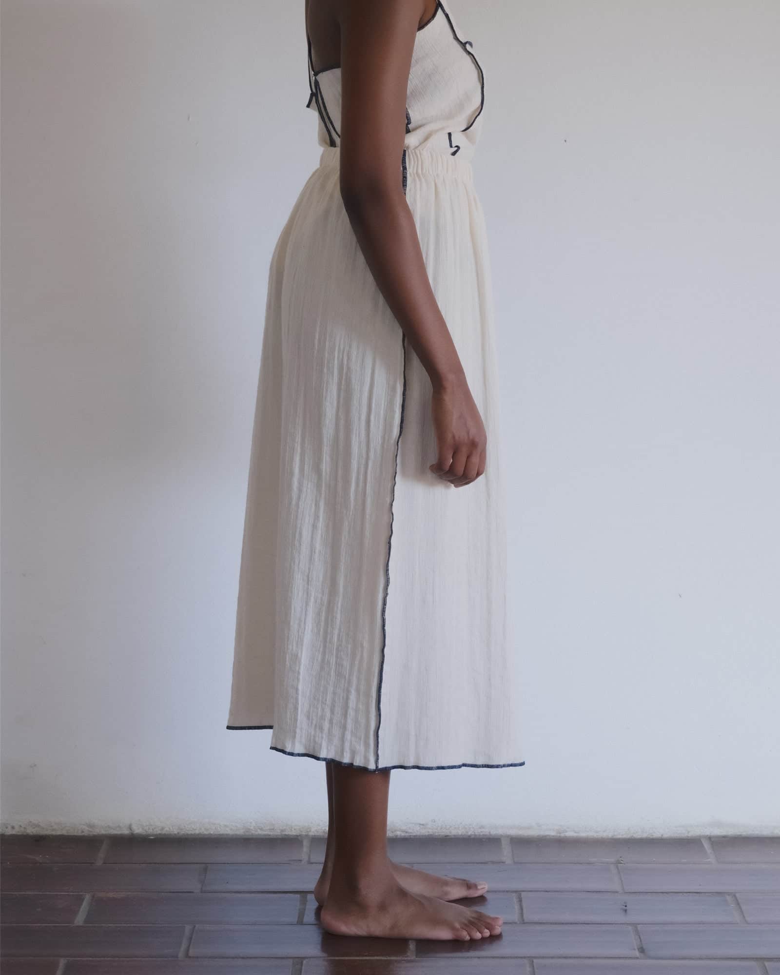 BASERANGE WOVEN FOLIO SKIRT