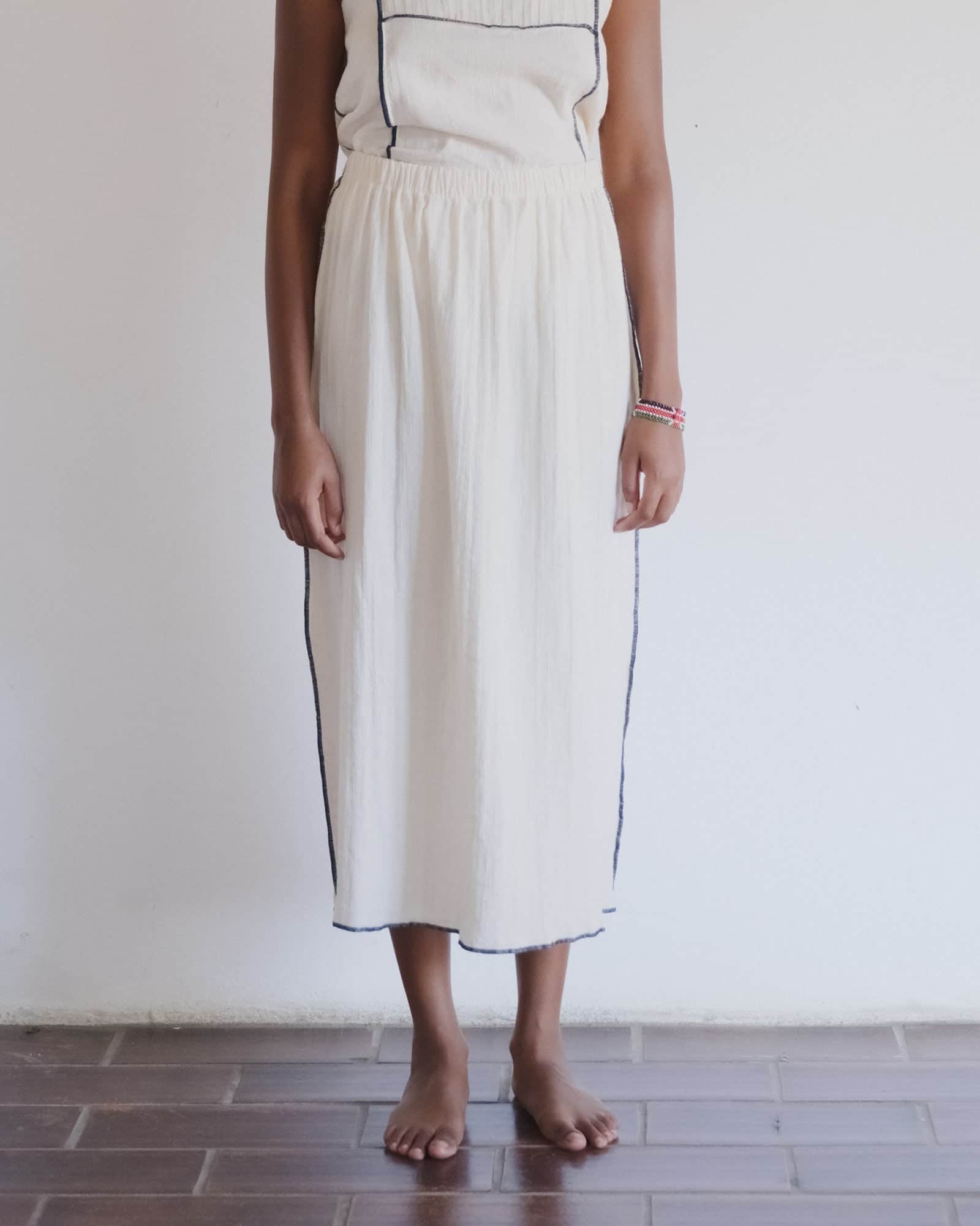 Baserange Max スカート - クリンクルリネン Linen | Basics in Natural and Recycled Fibers | Baserange
