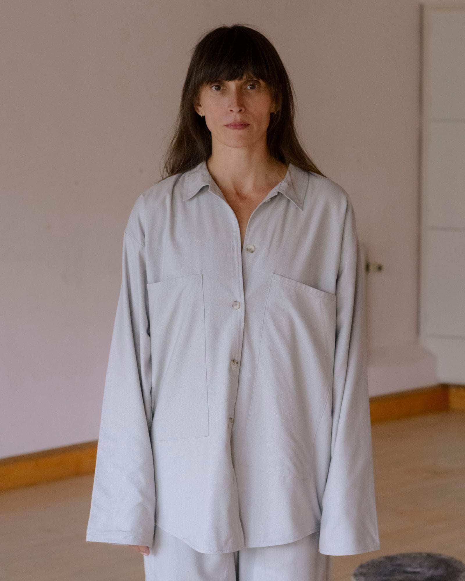 BASERANGE WOVEN GREN OVERSHIRT