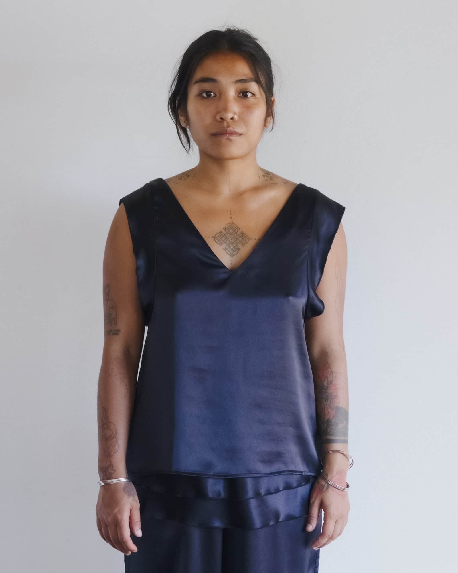 BASERANGE WOVEN KIN TOP