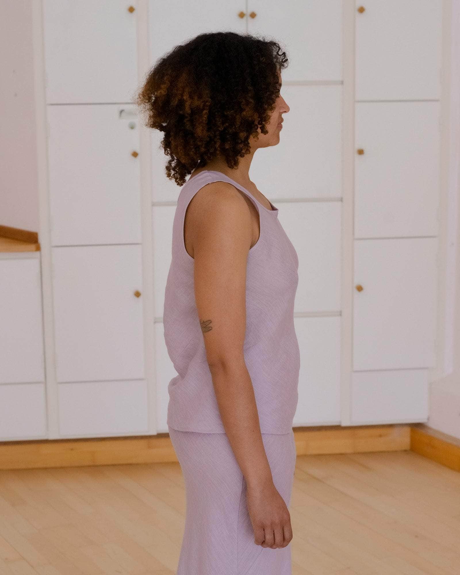 BASERANGE WOVEN LARVA TOP