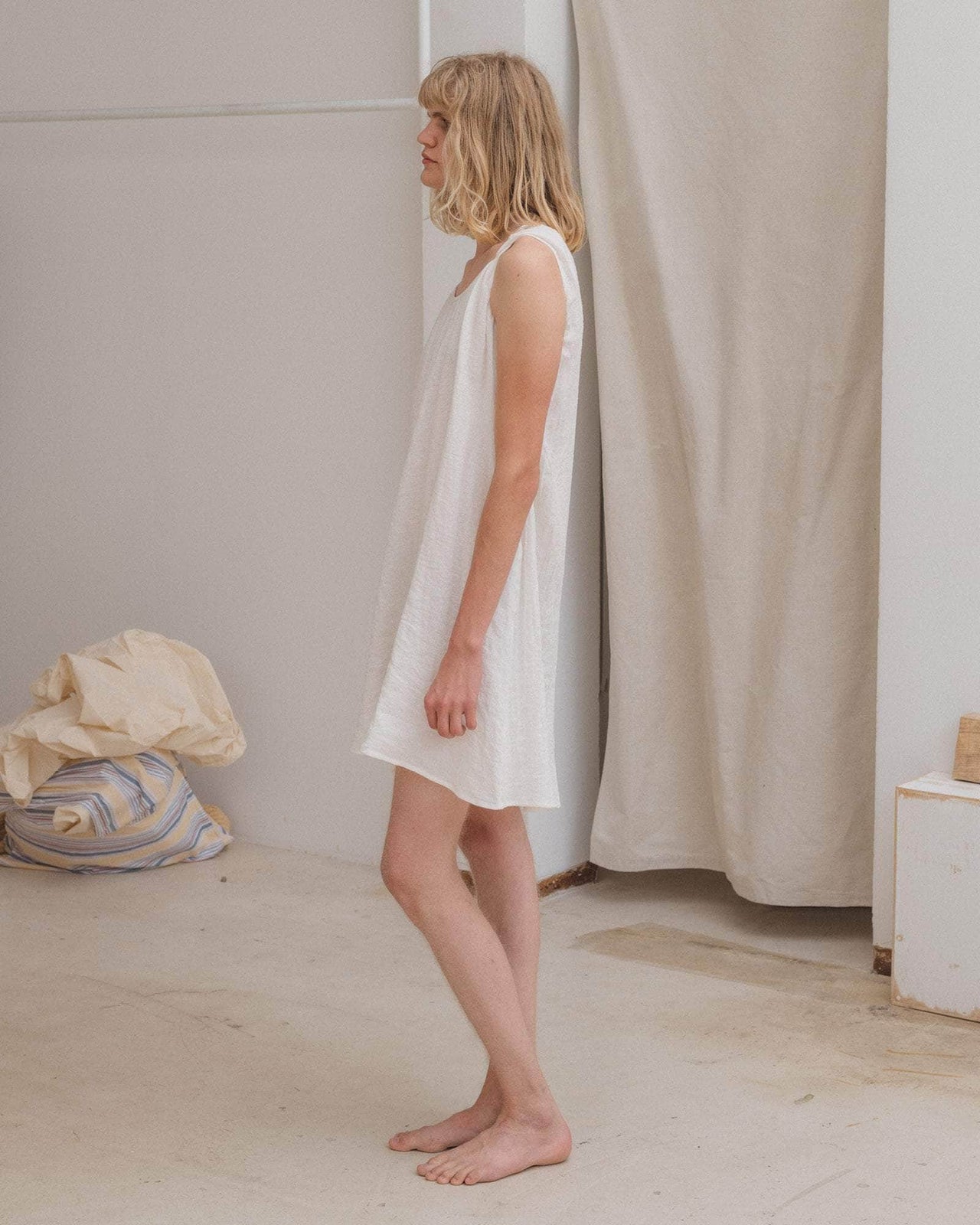 Liu Dress in Assortment | Crinkle linen | en | Baserange