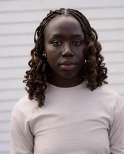 BASERANGE WOVEN LONG SLEEVE APRON TOP