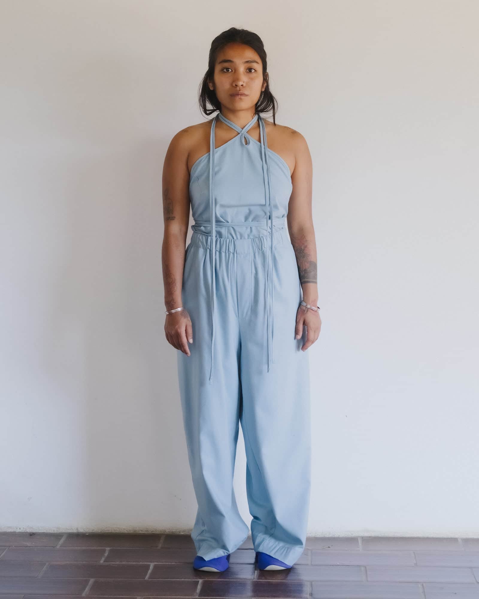 Mar トップ in Seri blue | ワイルドシルク | Baserange