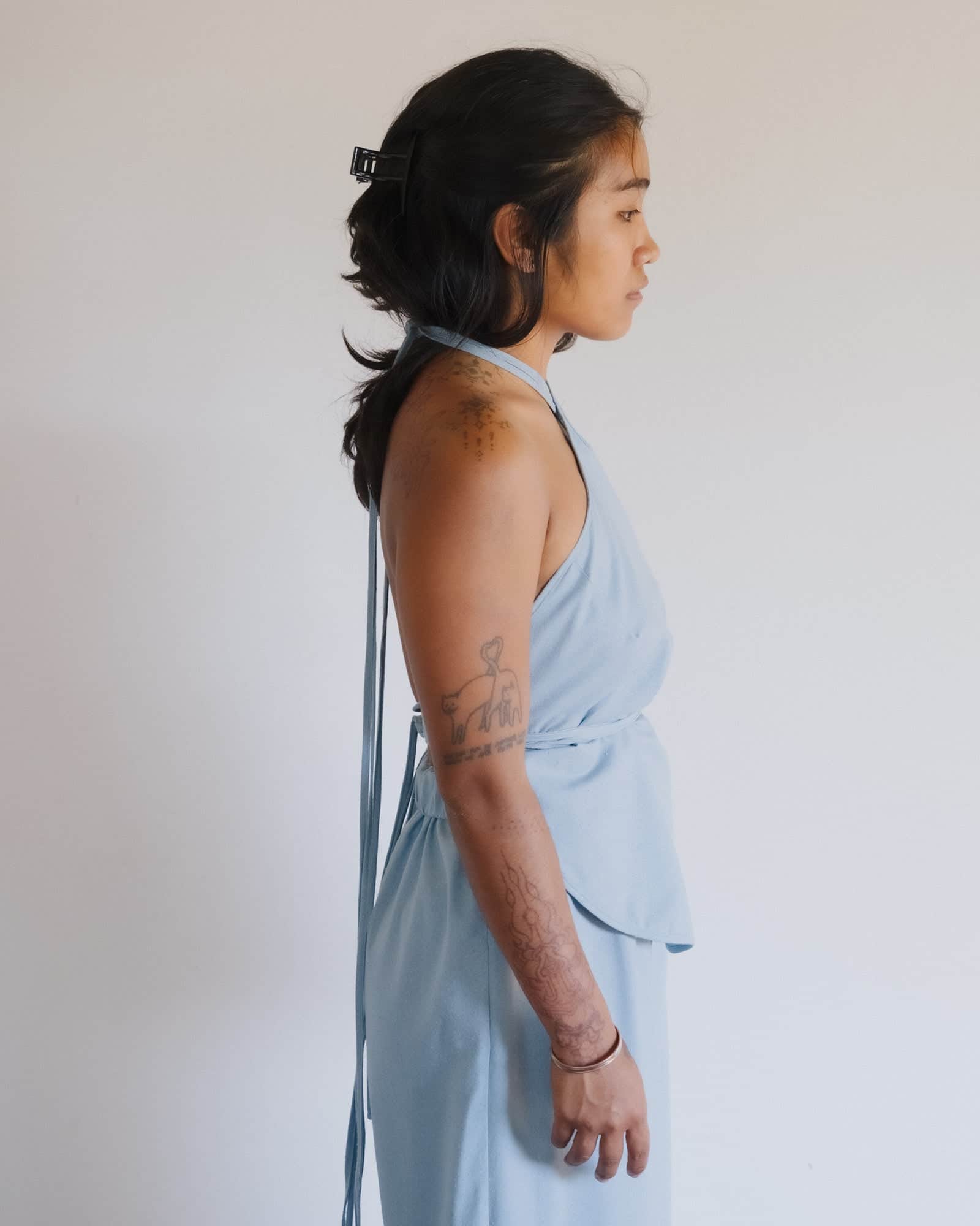 BASERANGE WOVEN MAR TOP