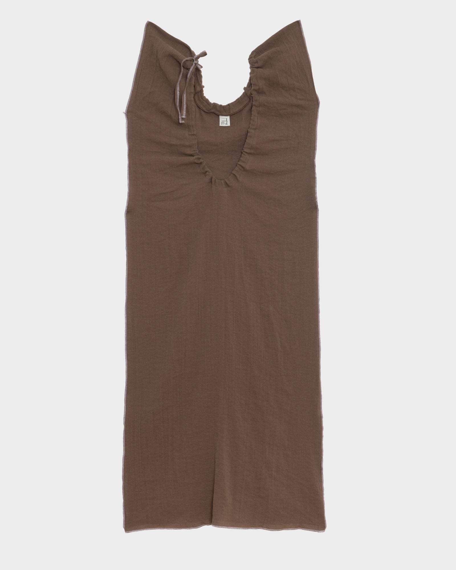 max brown dress Max Mara Studio dress in brown cotton