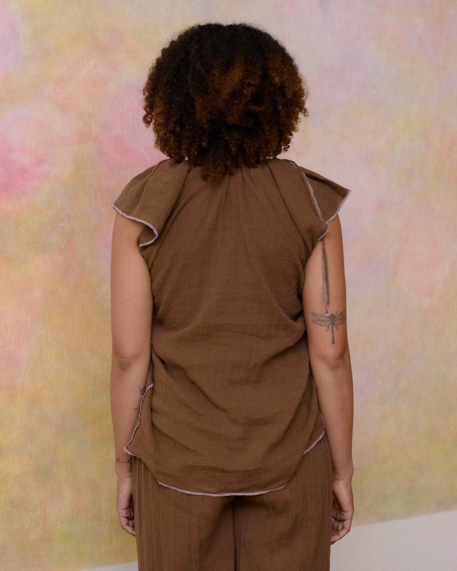 BASERANGE WOVEN MAX TOP