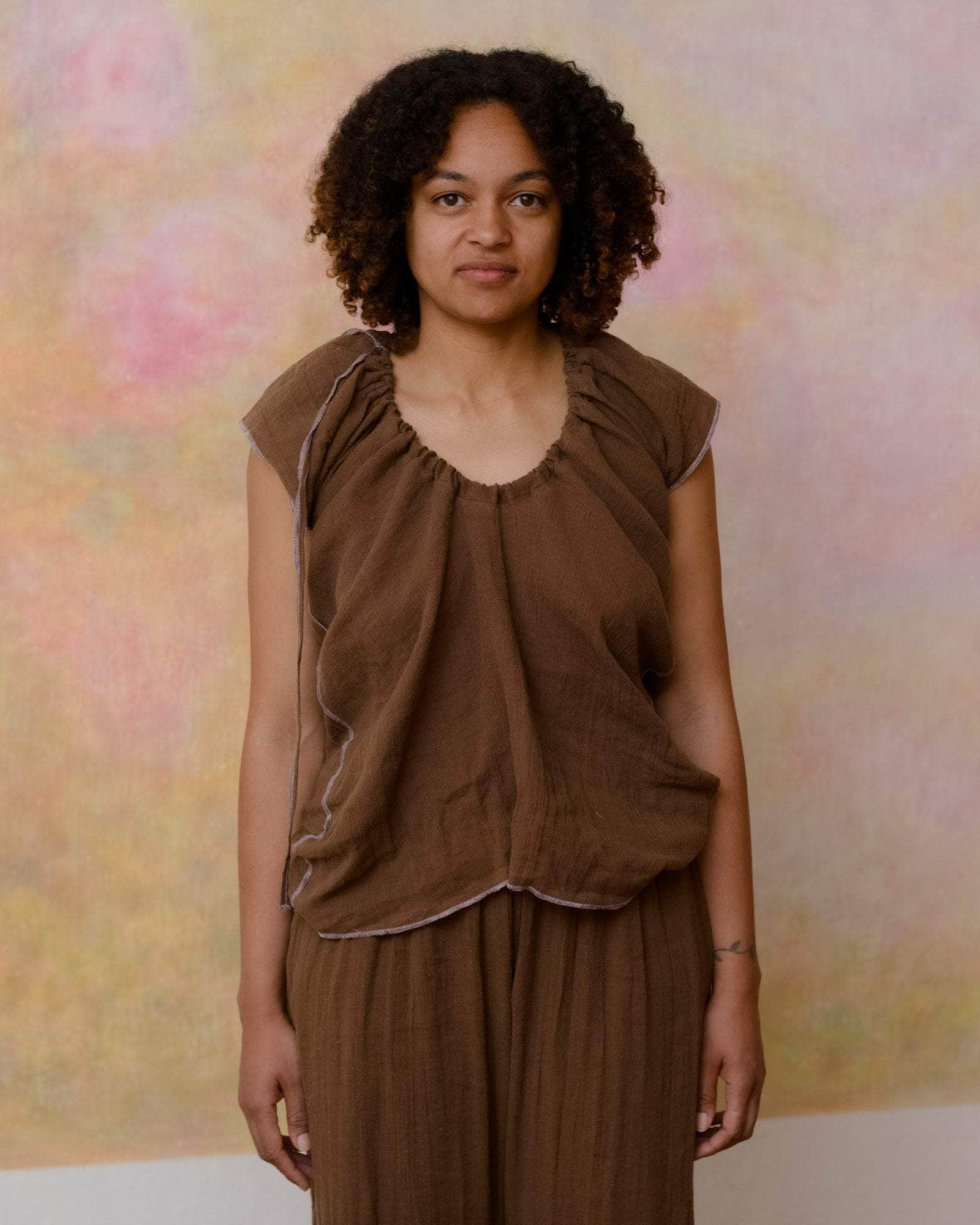 BASERANGE WOVEN MAX TOP