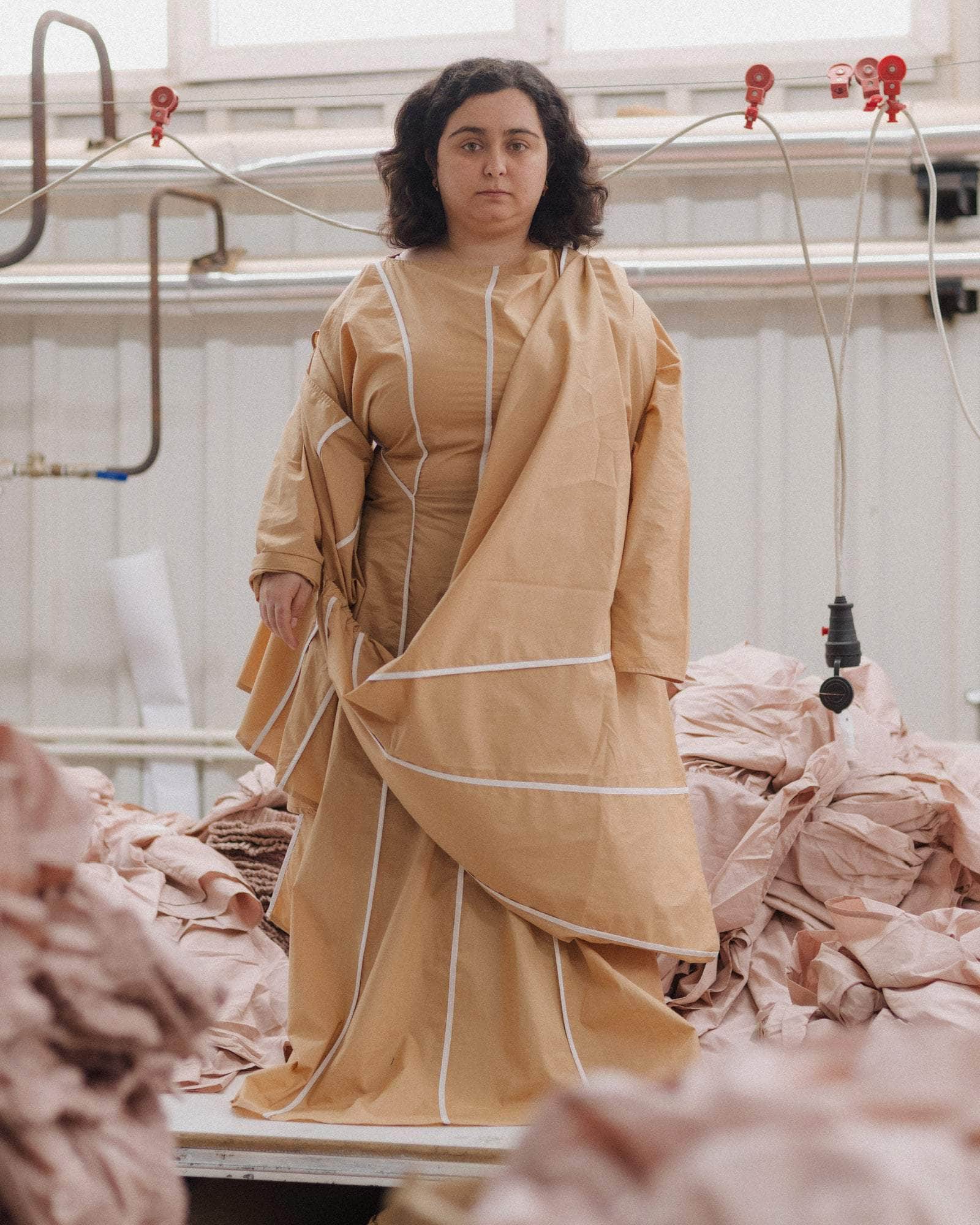 BASERANGE WOVEN NIKA DRESS