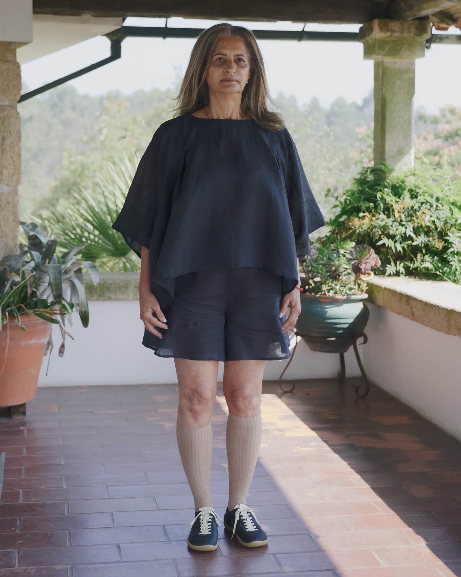 BASERANGE WOVEN ORI TOP