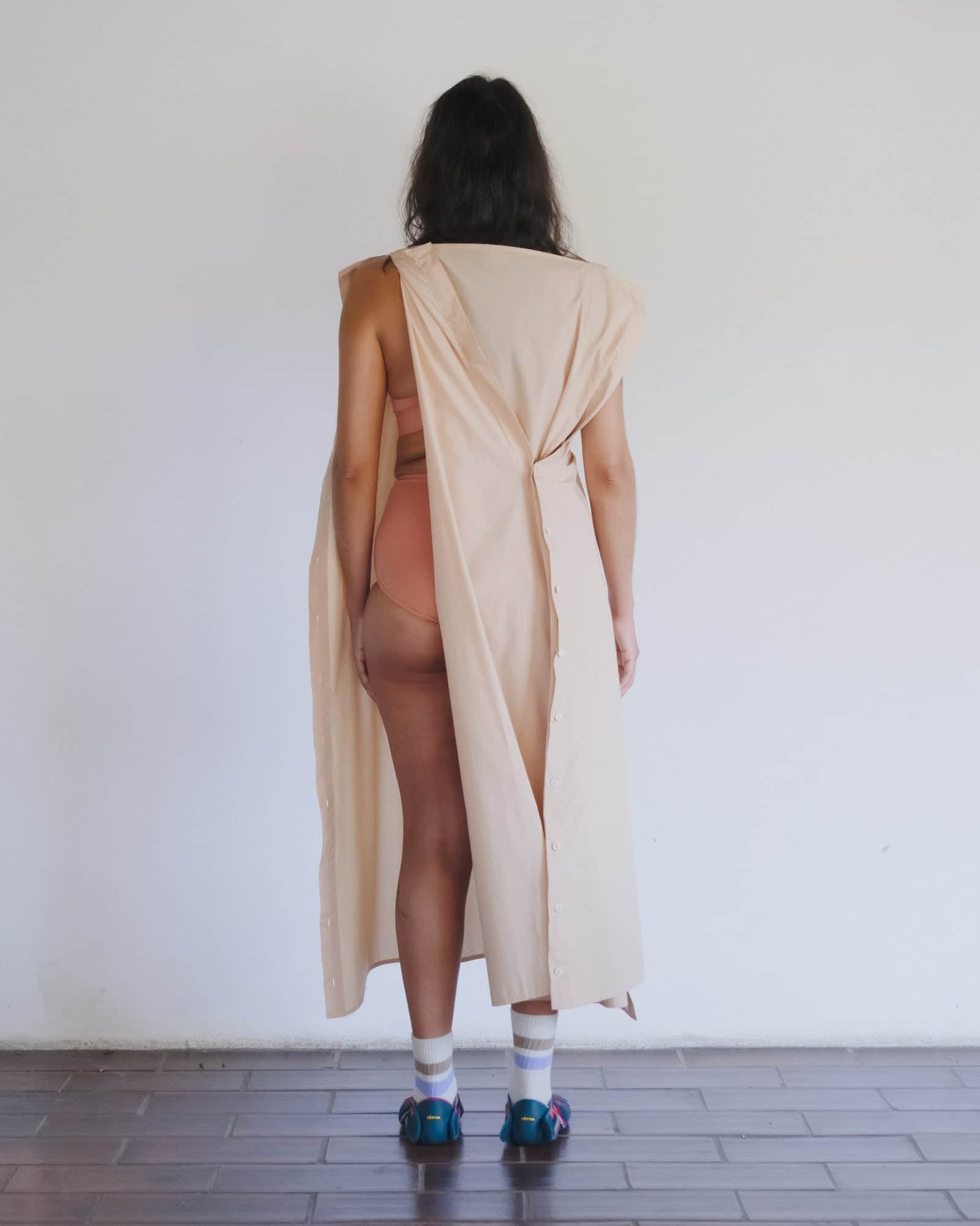 BASERANGE WOVEN PART DRESS