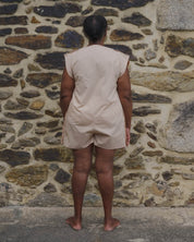 BASERANGE WOVEN PART ROMPER