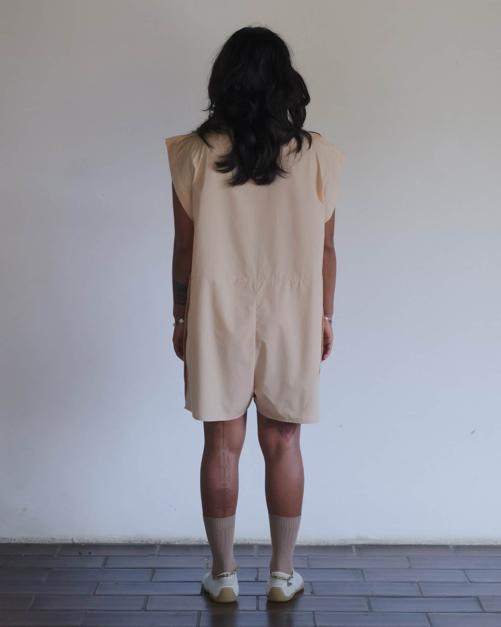 BASERANGE WOVEN PART ROMPER