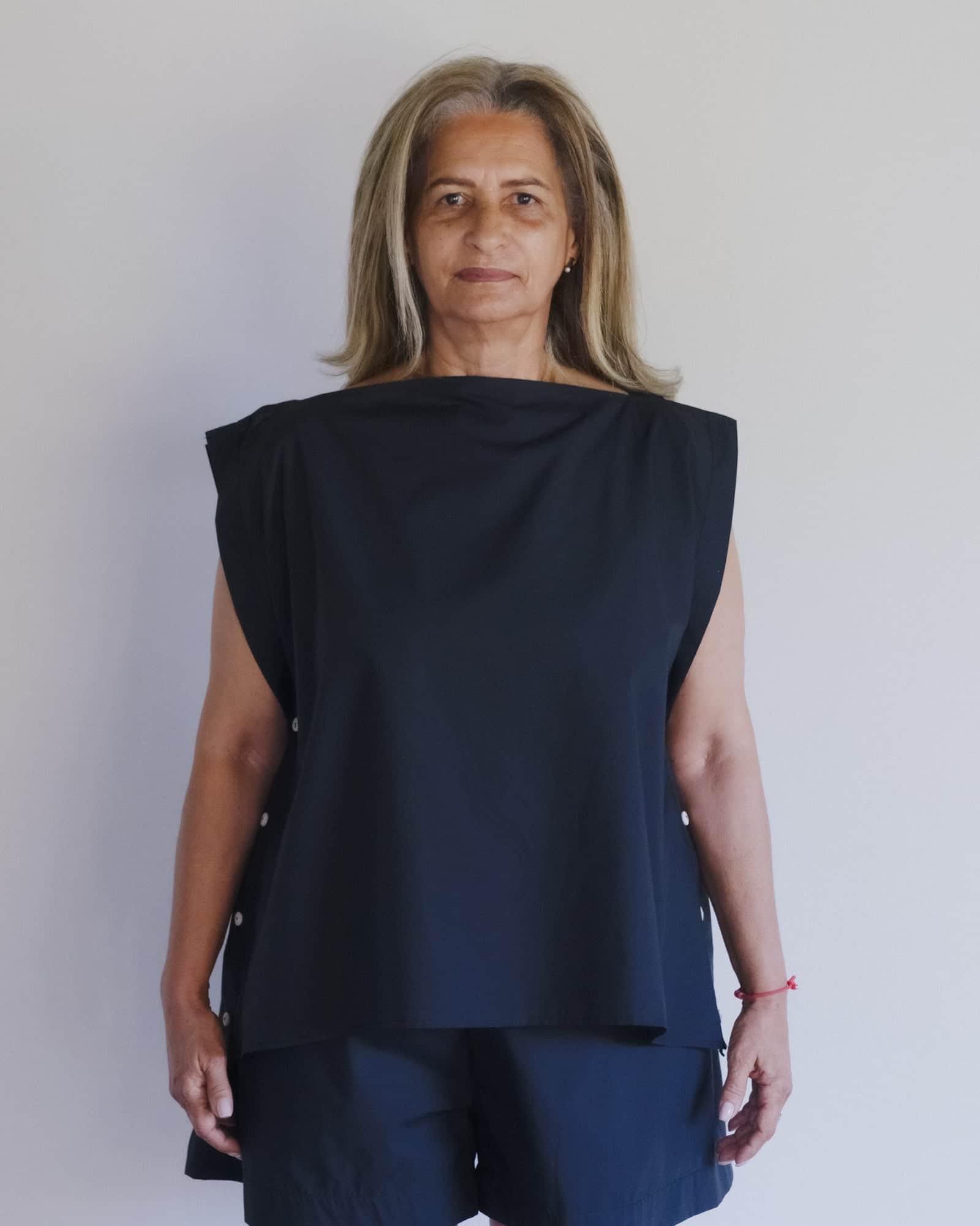 BASERANGE WOVEN PART TOP