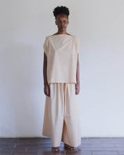 BASERANGE WOVEN PART TOP