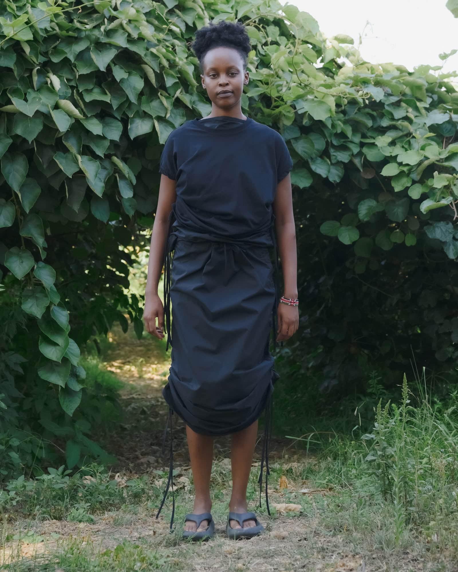 BASERANGE WOVEN PICTORIAL SKIRT