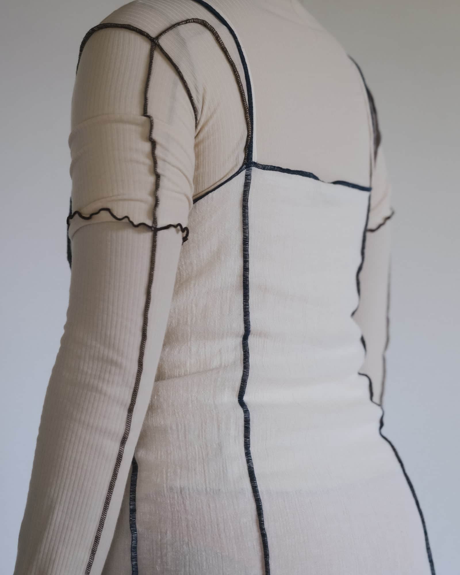 BASERANGE WOVEN SHOK SQUARE DRESS