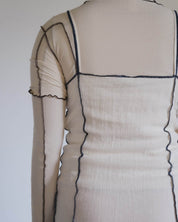 BASERANGE WOVEN SHOK SQUARE DRESS