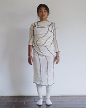 BASERANGE WOVEN SHOK SQUARE DRESS