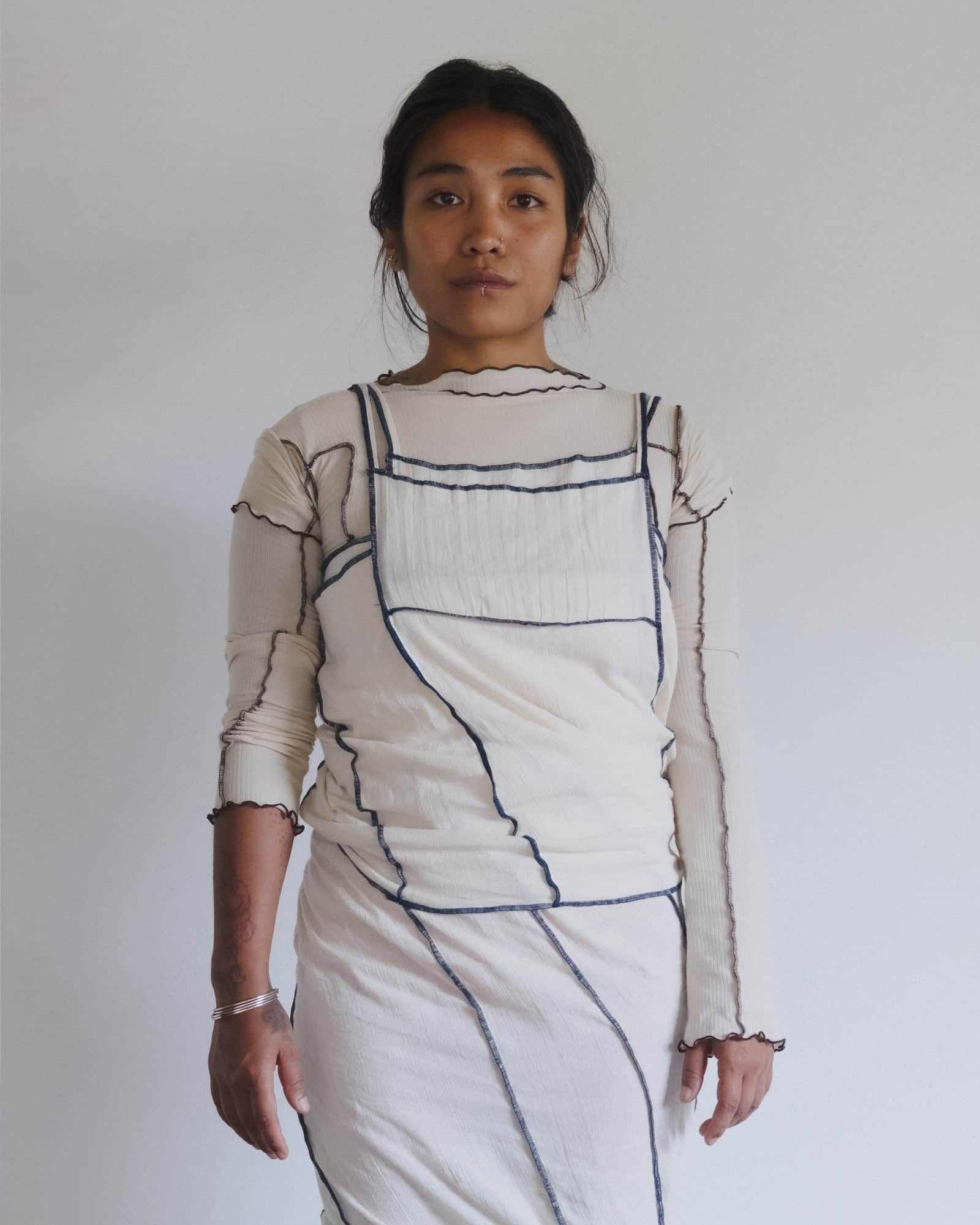 BASERANGE WOVEN SHOK SQUARE TOP