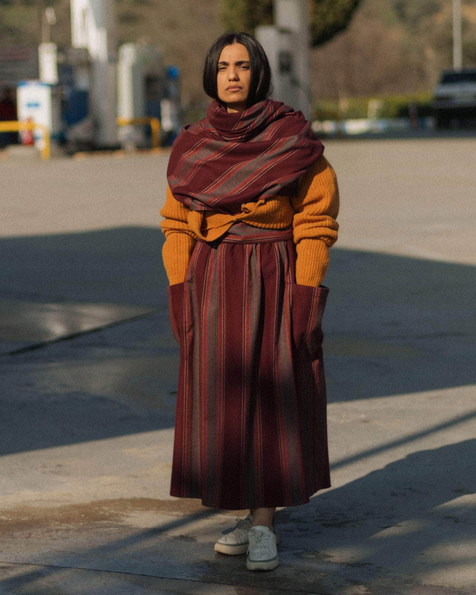 BASERANGE WOVEN SNELL SKIRT