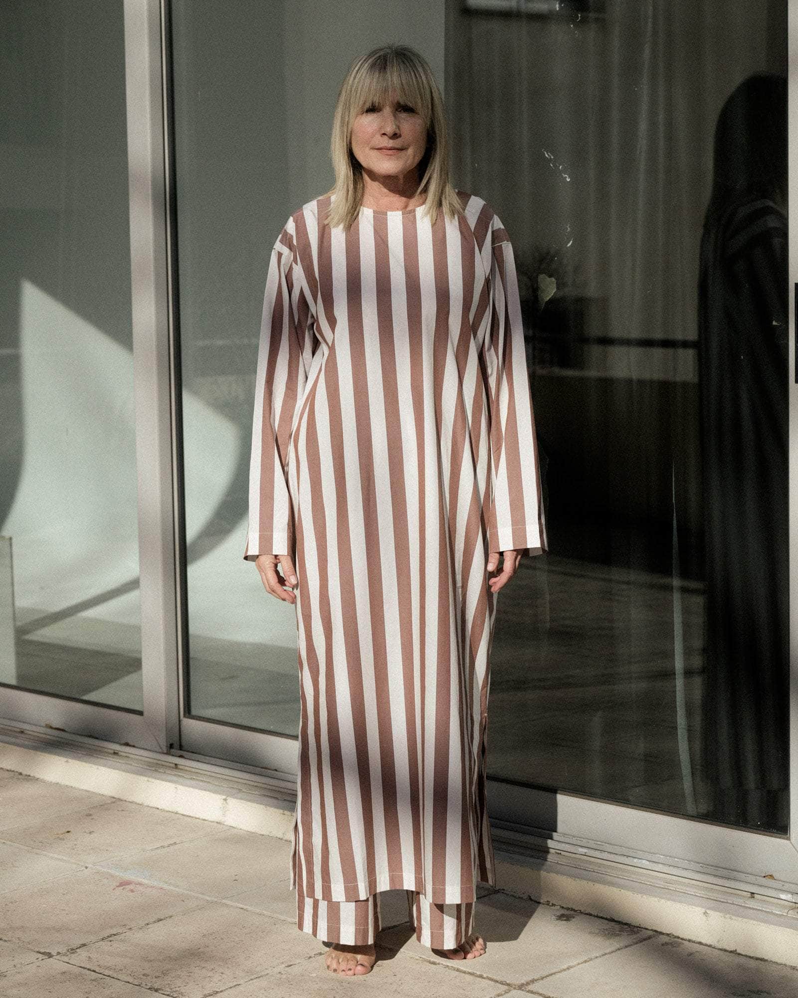 BASERANGE WOVEN STAVE DRESS