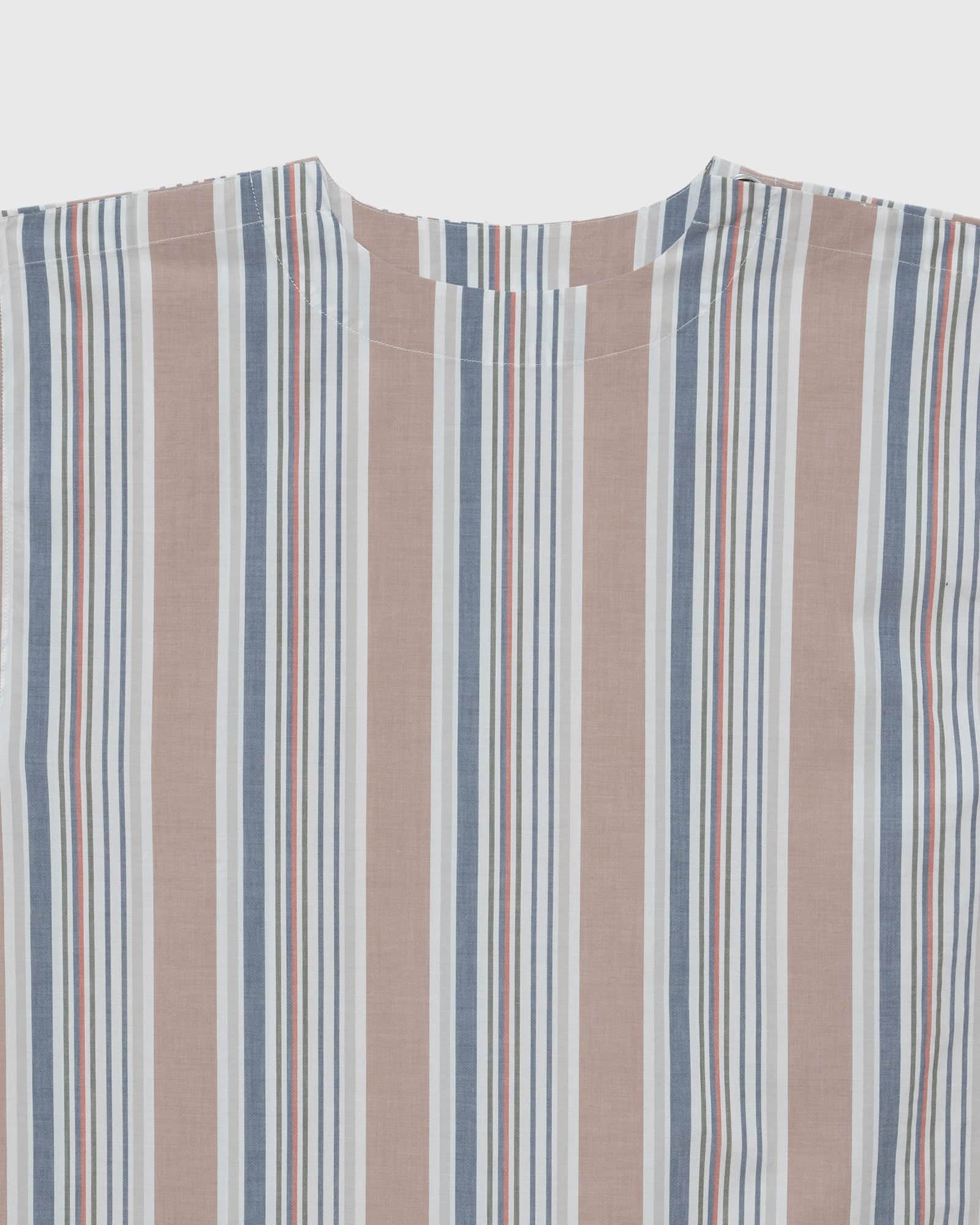 BASERANGE WOVEN STAVE SLEEVELESS DRESS