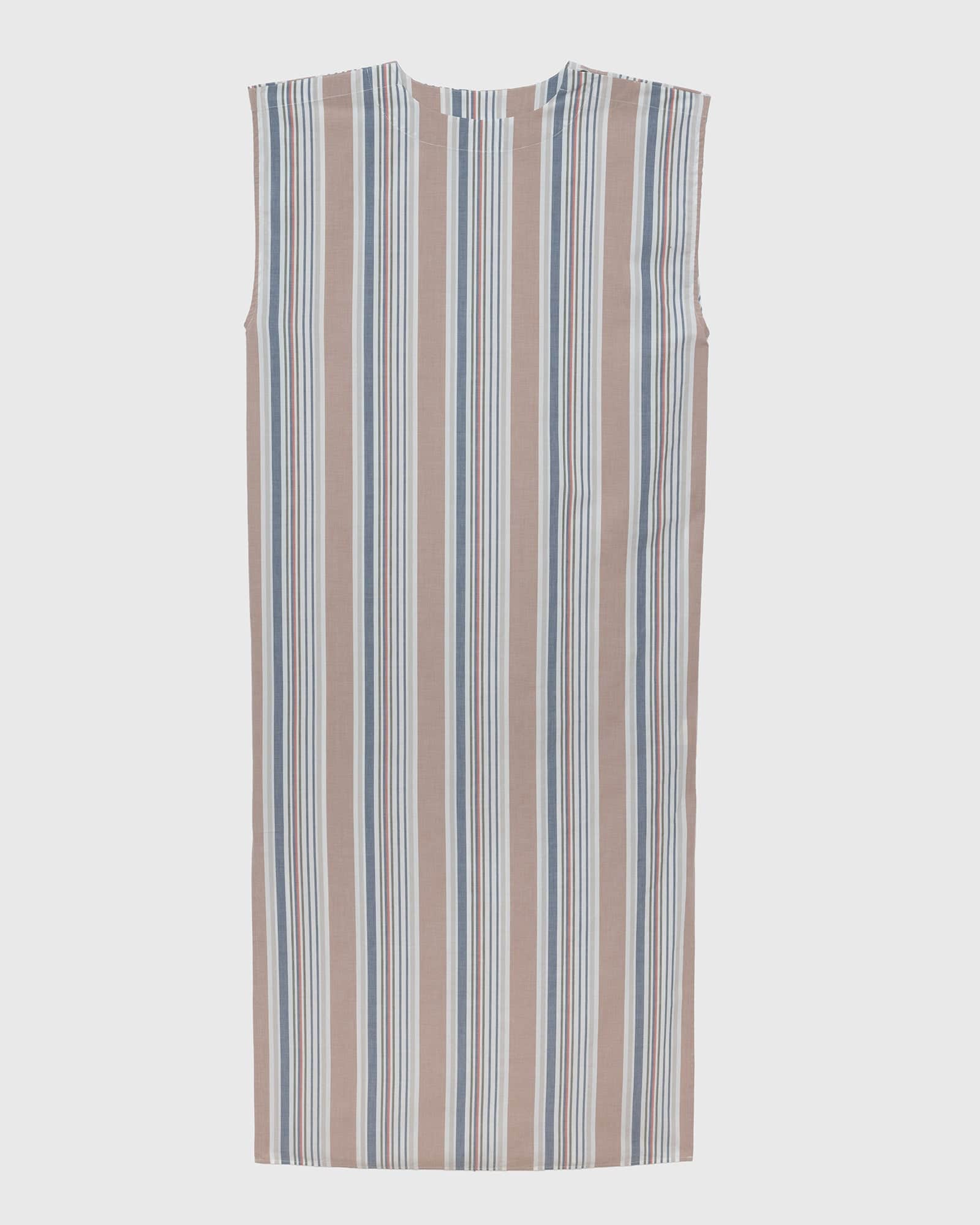 BASERANGE WOVEN STAVE SLEEVELESS DRESS