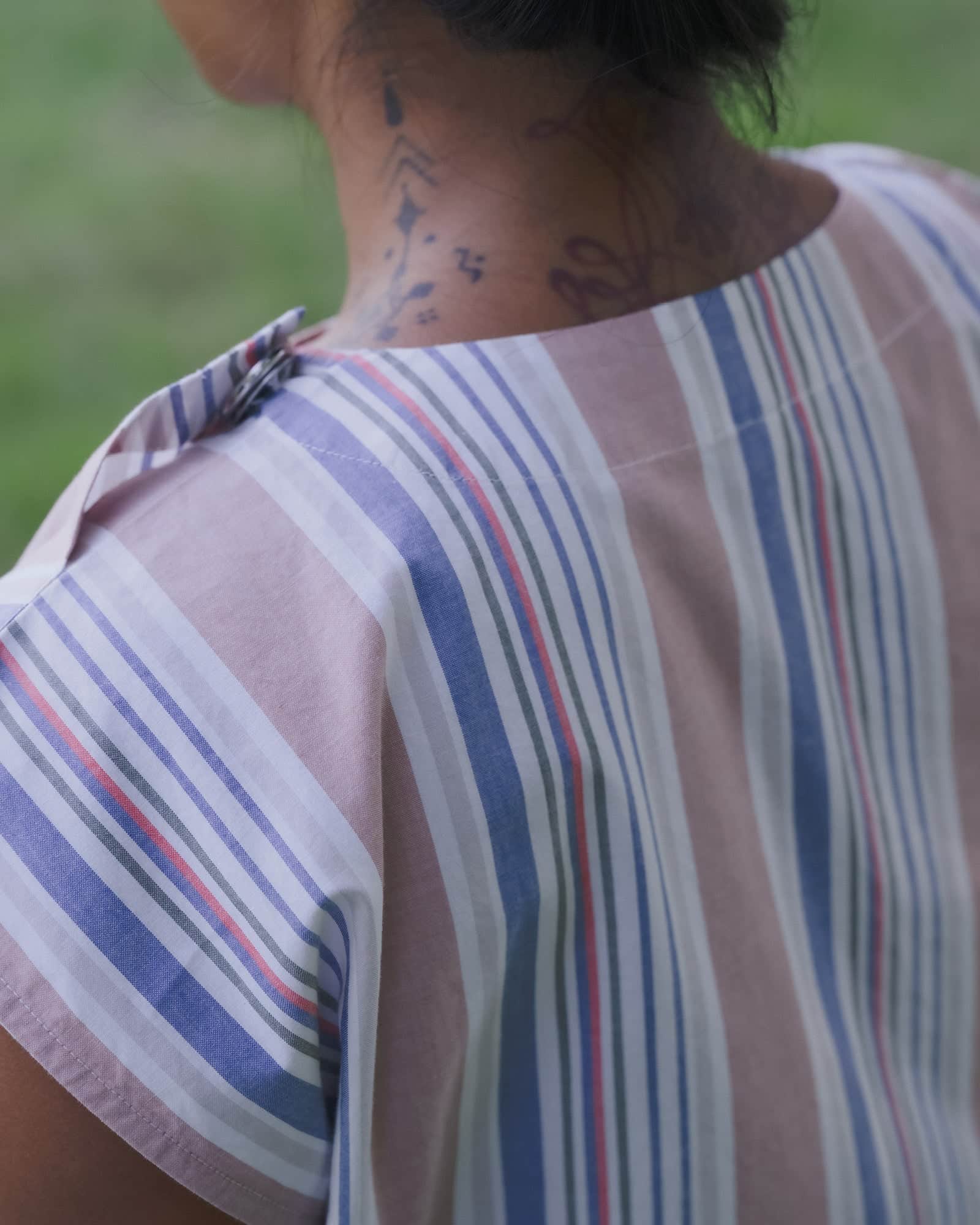 BASERANGE WOVEN STAVE SLEEVELESS TOP