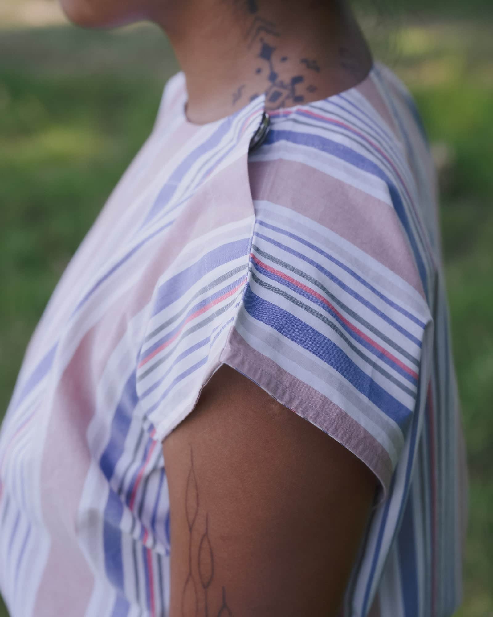 BASERANGE WOVEN STAVE SLEEVELESS TOP