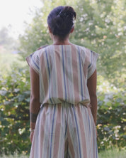 BASERANGE WOVEN STAVE SLEEVELESS TOP
