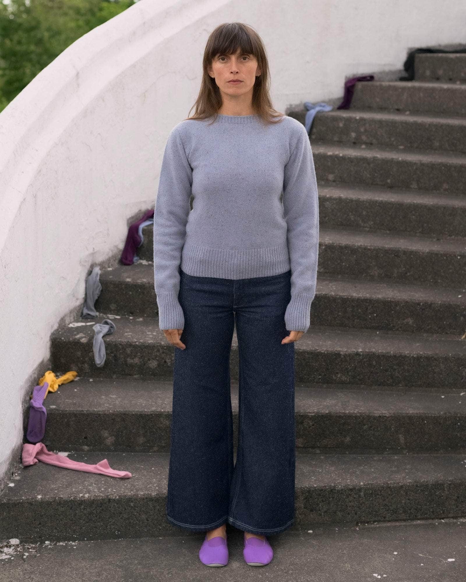 BASERANGE WOVEN TAJO WIDE PANTS