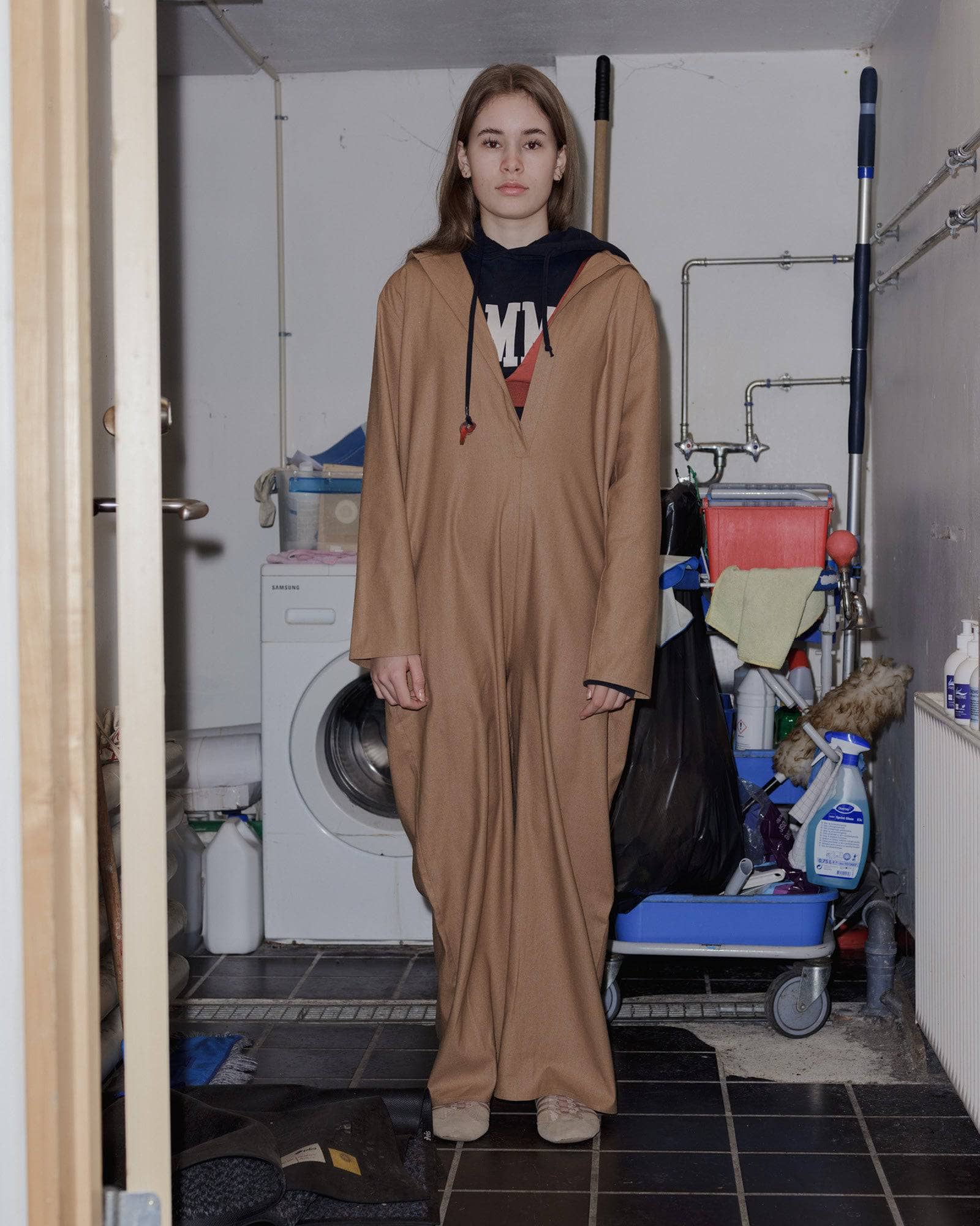 BASERANGE WOVEN VESTER JUMPSUIT